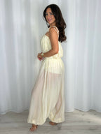 Puff Ball Style Bodysuit And Harem Trouser Co-Ord