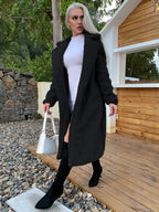 RAOGE Jackets for Women Jackets - Single Button Teddy Midi Coat
