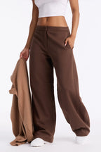 Juni Heavy Knit Jersey Barrel Leg Pant 31′′ - Chocolate