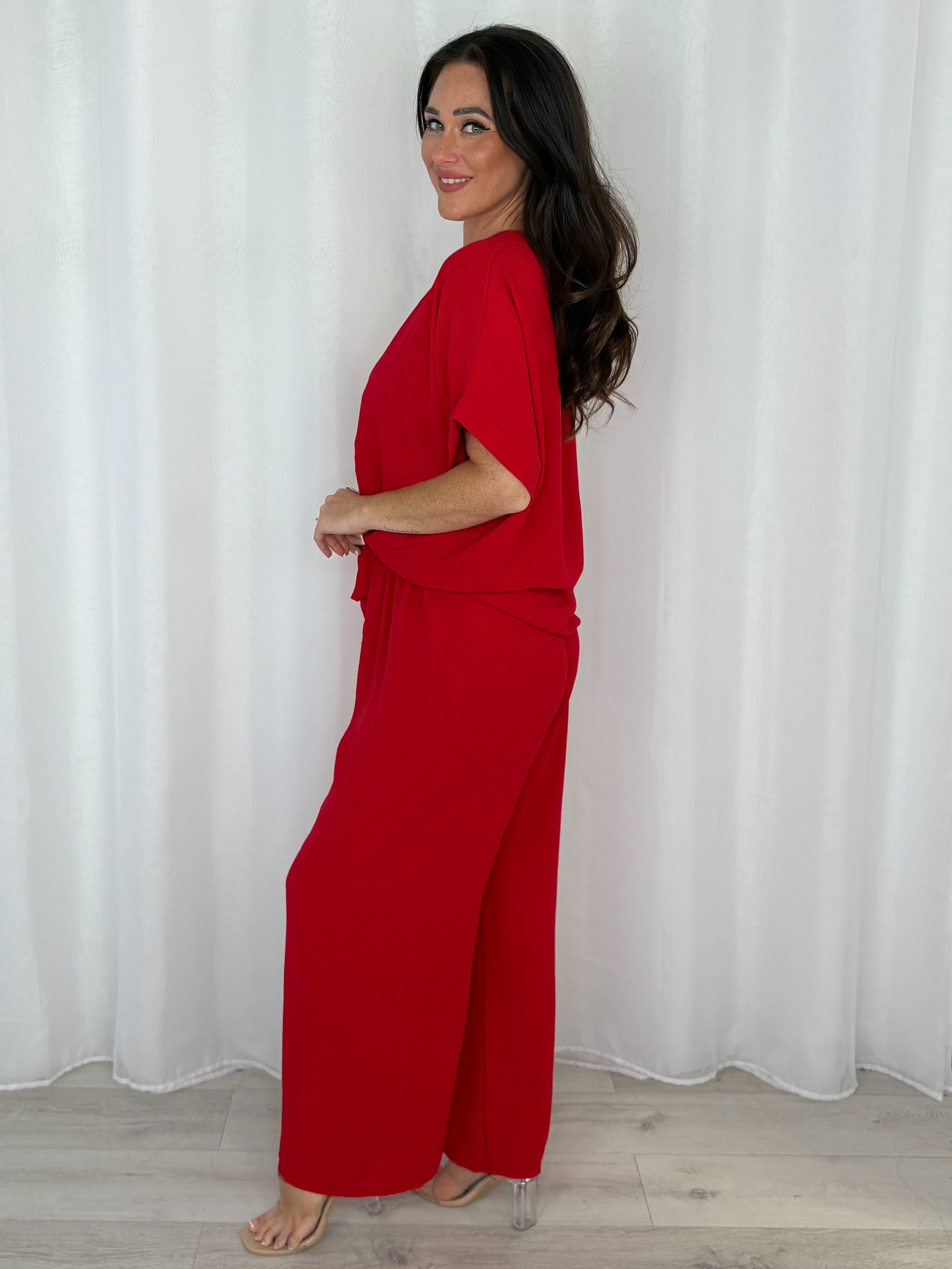 Tie Up Button Down Top And Trouser Co-Ord (5 Colours)