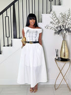BARBIE DOLL FLARE DRESS (WHITE)