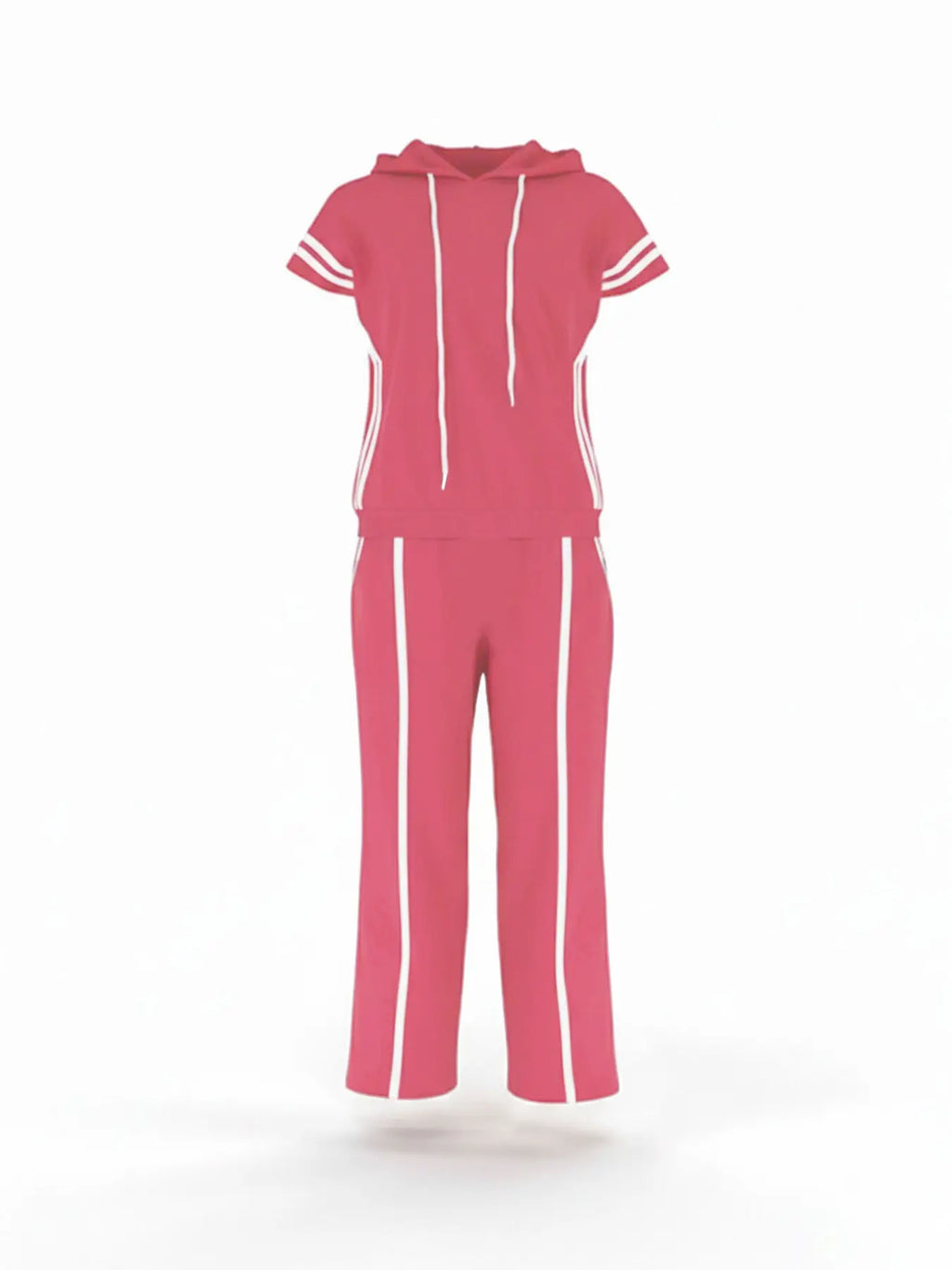 Women's Sporty Two-Piece Set, Comfortable Stylish Striped Hoodie & Loose Pants, Casual Streetwear, Athleisure Wear Set, Perfect for Daily Wear, Tracksuits