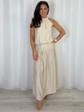 Halter Neck Balloon Style Top And Maxi Skirt Co-Ord (5 Colours)