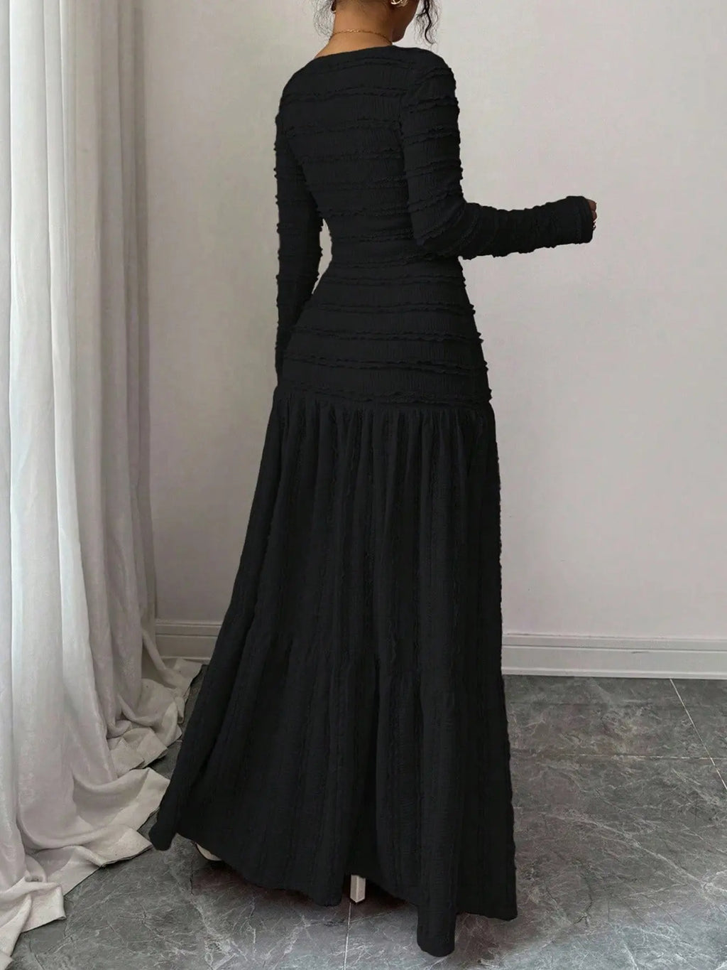Women's Casual Elegant Party Sweet Cute Long Sleeve Square Neck Dress, Womenswear Stylish Ladies' Formal Evening Wear Elegant Gown, Perfect for Special Occasions Valentine's Day, Sweet And Cute