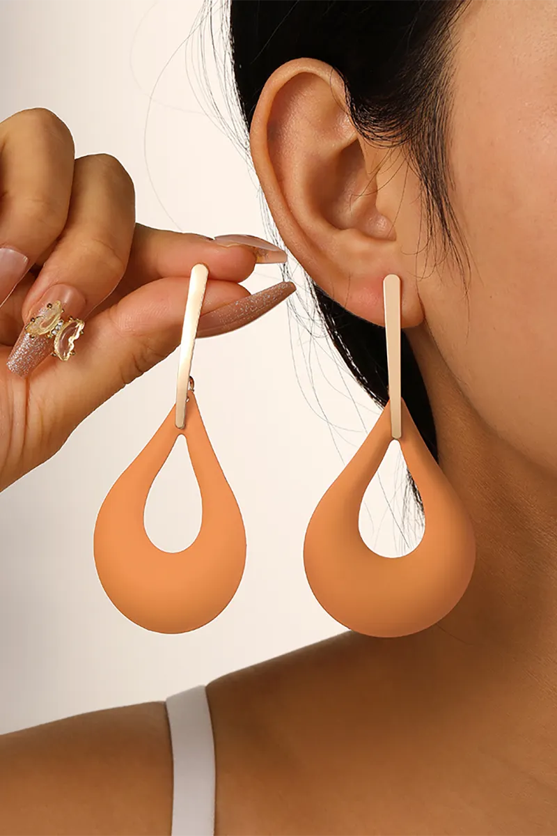 Cutout Drop-Shaped Fashionable Dangle Earrings