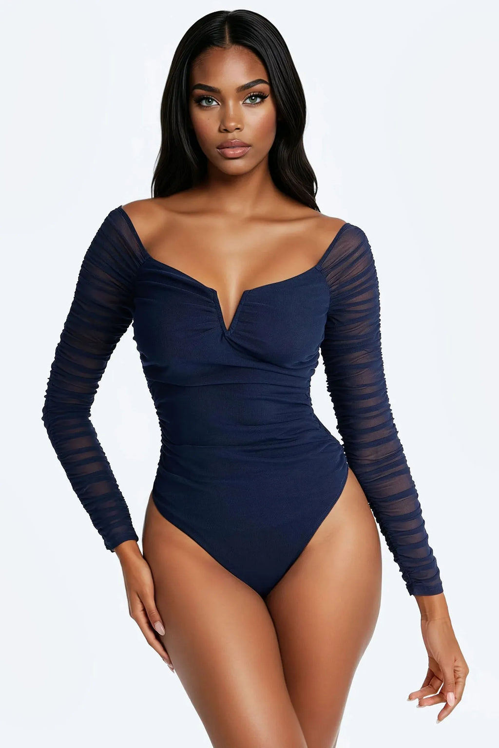 The Finer Things Mesh Bodysuit - Black