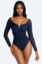 The Finer Things Mesh Bodysuit - Black