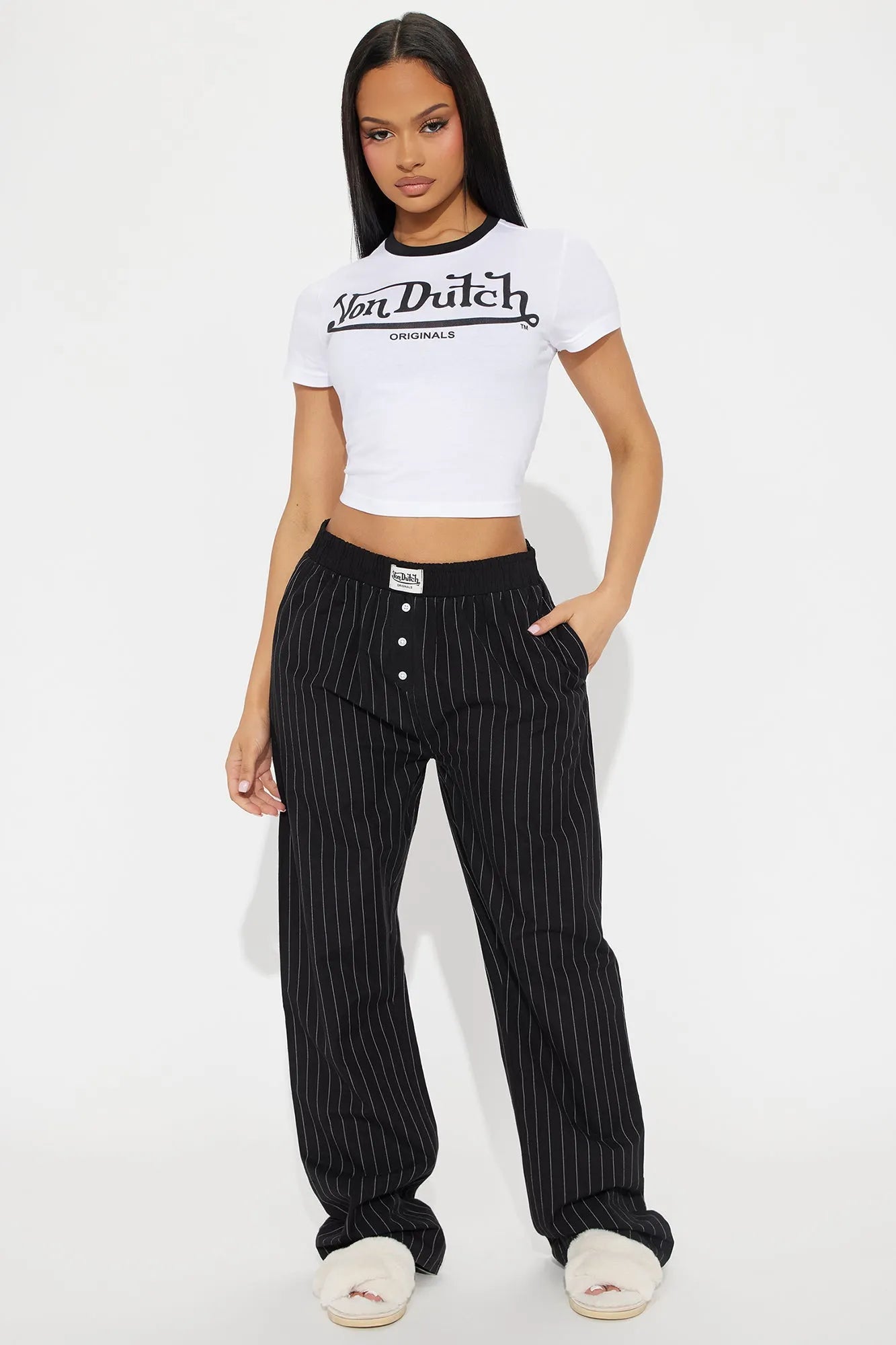 Von Dutch Short Sleeve PJ Boxer Pant Set