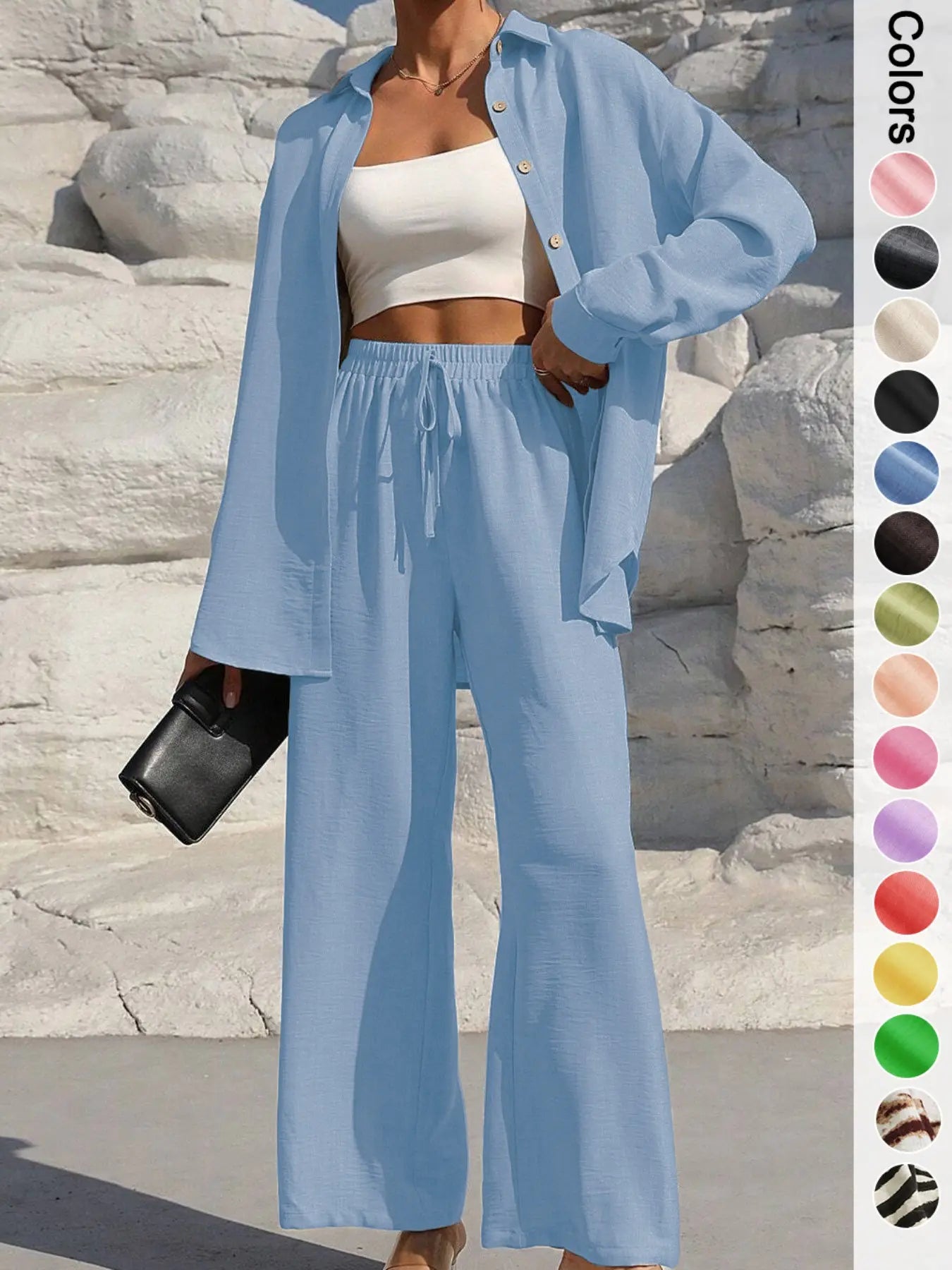 Women's Casual Sporty Shirt and Pants Set, Loose-Fit Zebra Stripe Two-Piece Suits, Ideal for Home Relaxation and Vacation