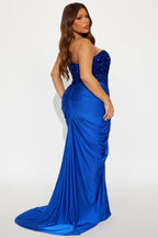 Can't Look Away Ruched Sequin Gown