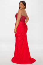 Can't Look Away Ruched Sequin Gown