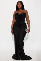 Can't Look Away Ruched Sequin Gown