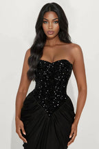 Can't Look Away Ruched Sequin Gown