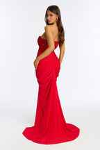 Can't Look Away Ruched Sequin Gown
