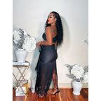 GLITTER AND FRINGES SEDUCTION MIDI DRESS