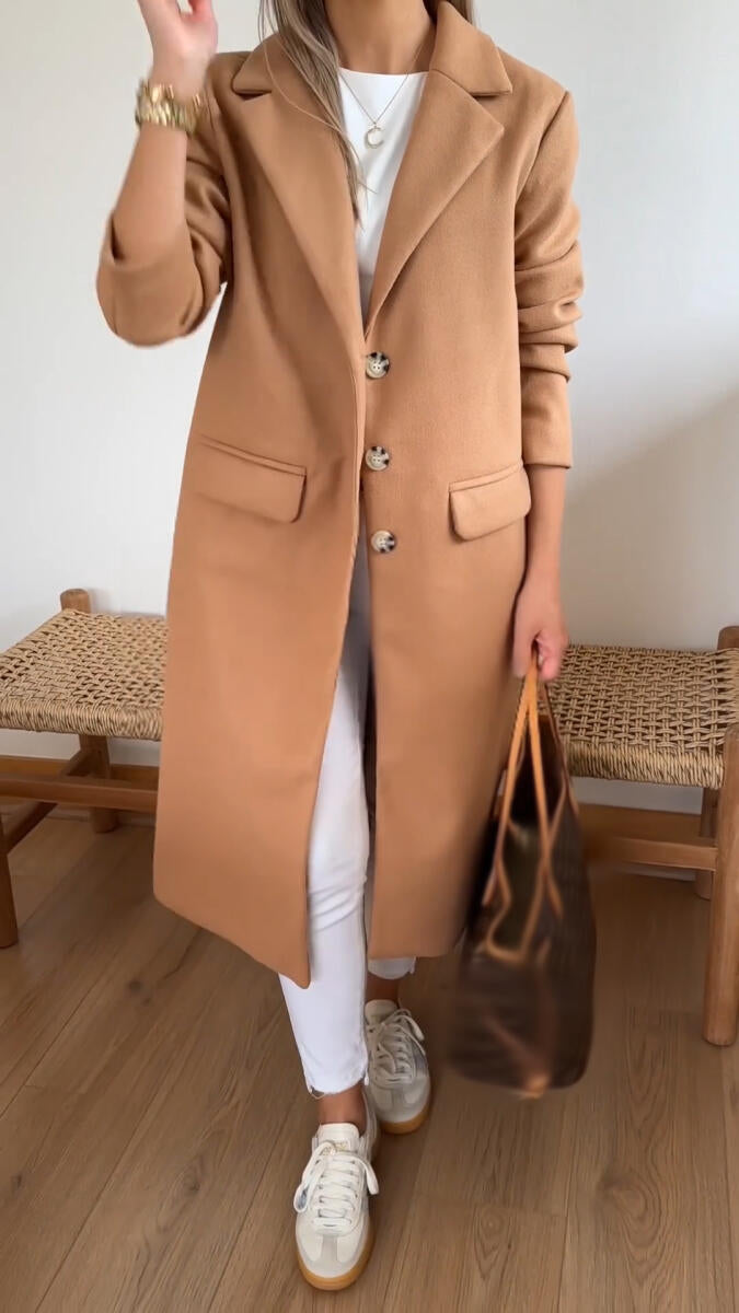 Womens Laple Collar Temperament Casual Coat