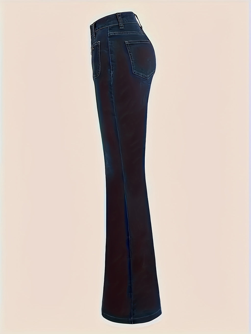 Womens Spliced high-waisted Casual Jeans