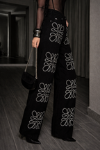 Women's Rhinestone Pattern Casual Fashion Jeans