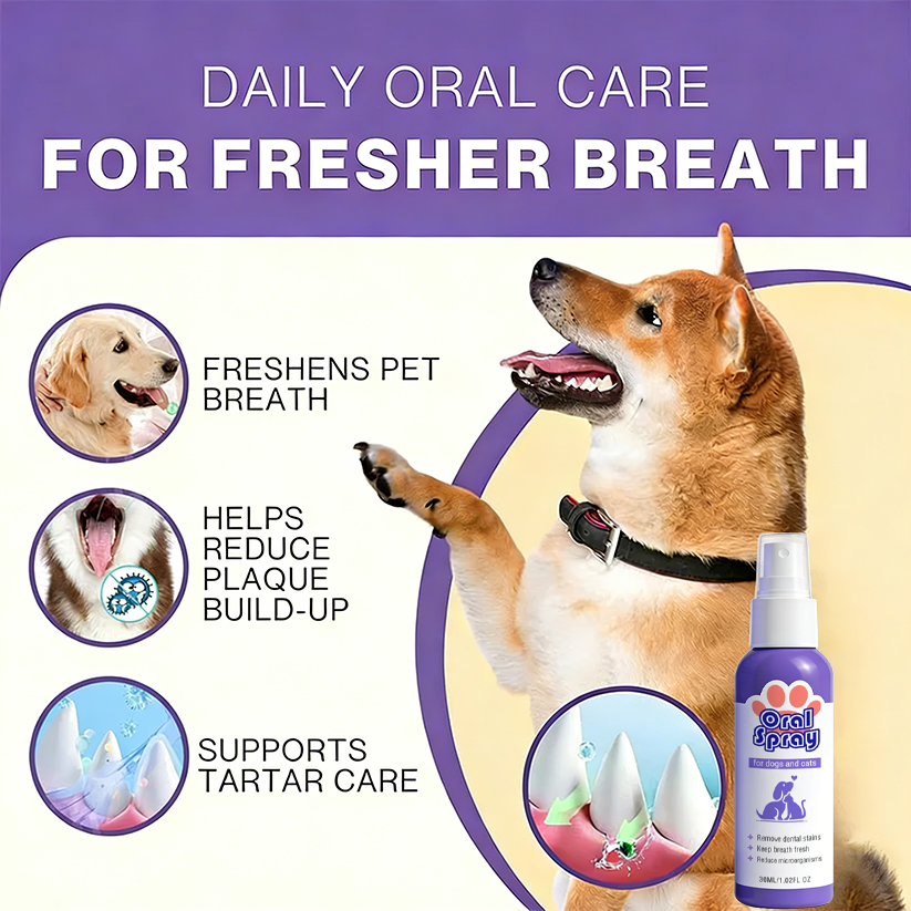 Skavix™ Oral Spray for Pets ✅FDA Approved | Freshens Breath, Removes Tartar, Promotes Gum Regeneration, and Stabilizes Teeth