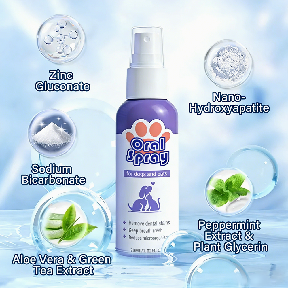 Skavix™ Oral Spray for Pets ✅FDA Approved | Freshens Breath, Removes Tartar, Promotes Gum Regeneration, and Stabilizes Teeth