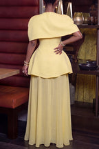 Women's Elegant Slim-Fit Mesh-Panel Dress Set