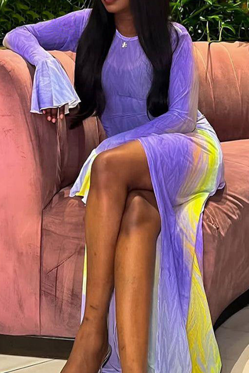 Women's Party Ombré Bodycon Maxi Dress