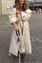 Women Collar Style Casual Trench Coat