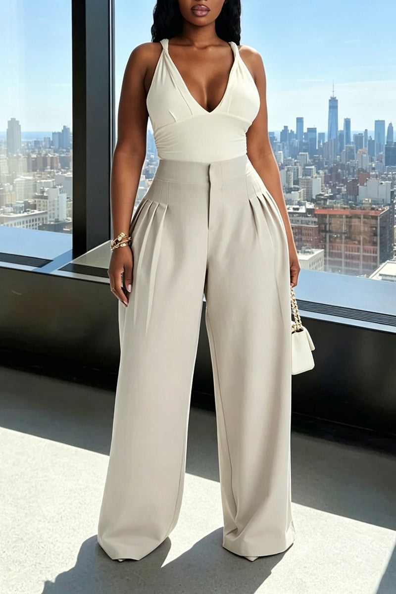 Women's Commuter Simple Wide Leg Pants