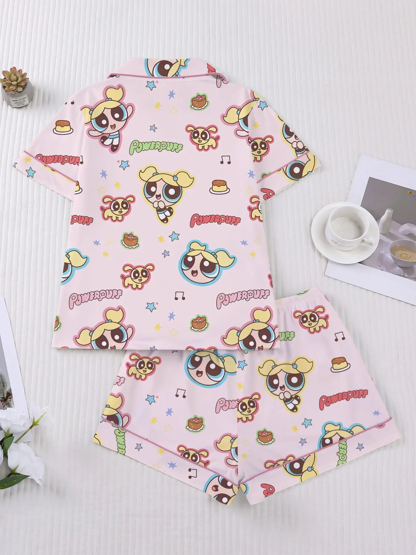 Flying Girl Print Women's Pajama Set