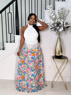 FLORAL GODDESS LACE MAXI DRESS