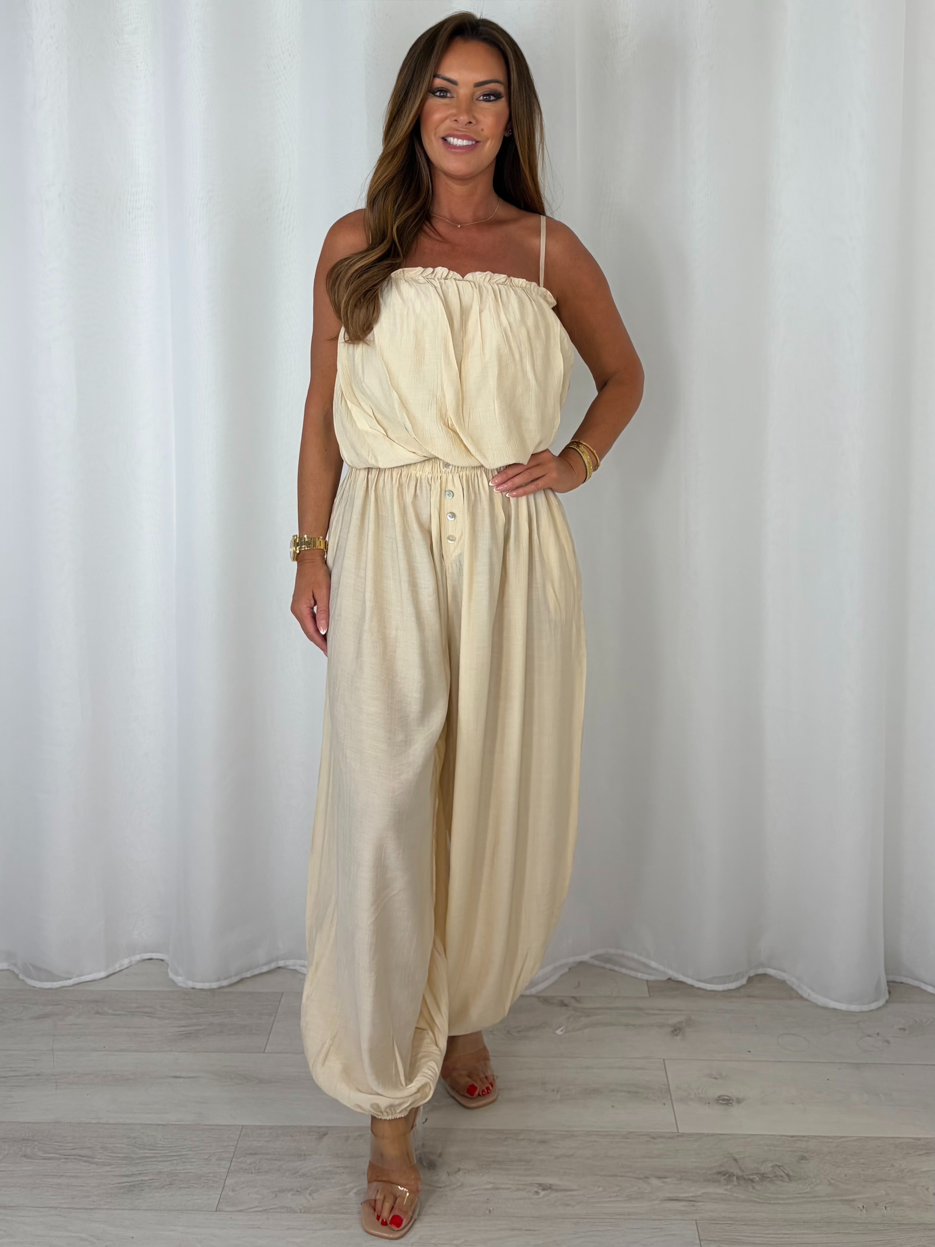 Balloon Strap Top And Trouser Co-Ord (8 Colours)