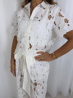 White Floral Lace Co-Ord