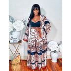 STILL THAT GIRSL 3 PIECE KIMONO PANTS SET (BLACK)