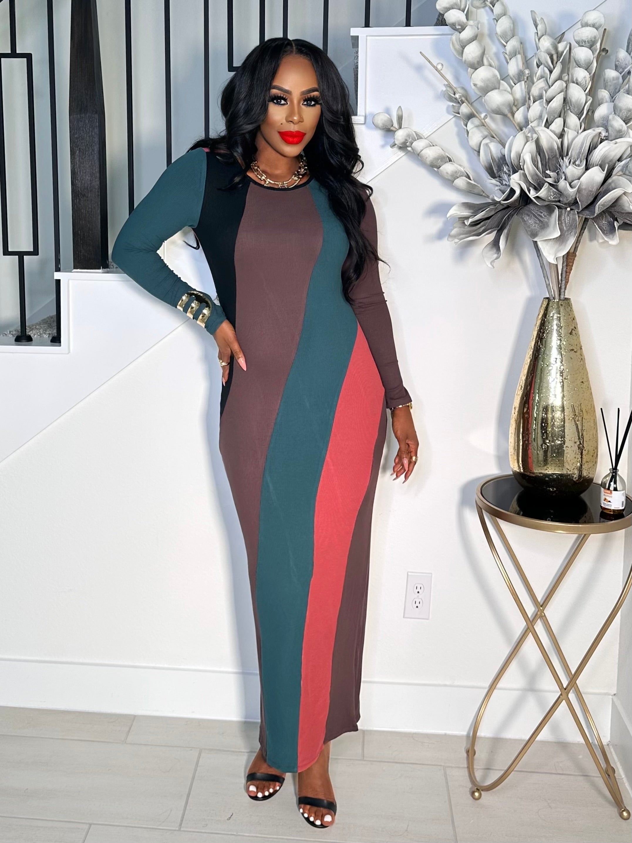 TOP MODEL LONG SLEEVES FITTED DRESS