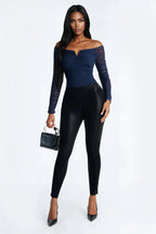 The Finer Things Mesh Bodysuit - Black