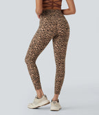 UltraSculptTM Leopard Print High Waisted Tummy Control Yoga Leggings with Pockets
