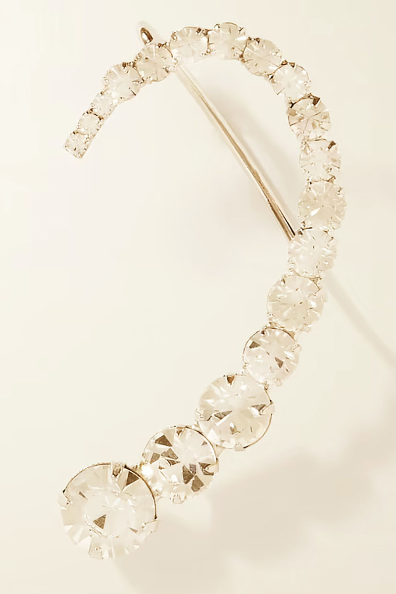 Rhinestone Arc-Shaped Fashionable Stud Earrings