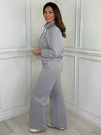 MONACO - Luxury Zip Up Co-Ord (Grey)