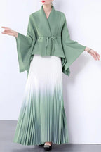 Elegant Pleated Skirt Two-Piece Set