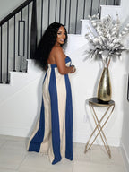 ELEVATE YOUR STYLE STRAPLESS JUMPSUIT (BLUE)