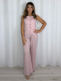 Pinstripe Waistcoat Top & Trouser Co-Ord (2 Colours)