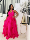PINK BARBIE LUXE MAXI DRESS