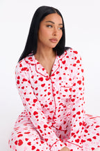 So Lovely Long Sleeve PJ Pant Set - White/combo