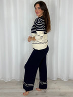 Round Neck Striped Jumper And Trouser Co-Ord (5 Colours)