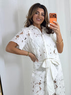 White Floral Lace Co-Ord