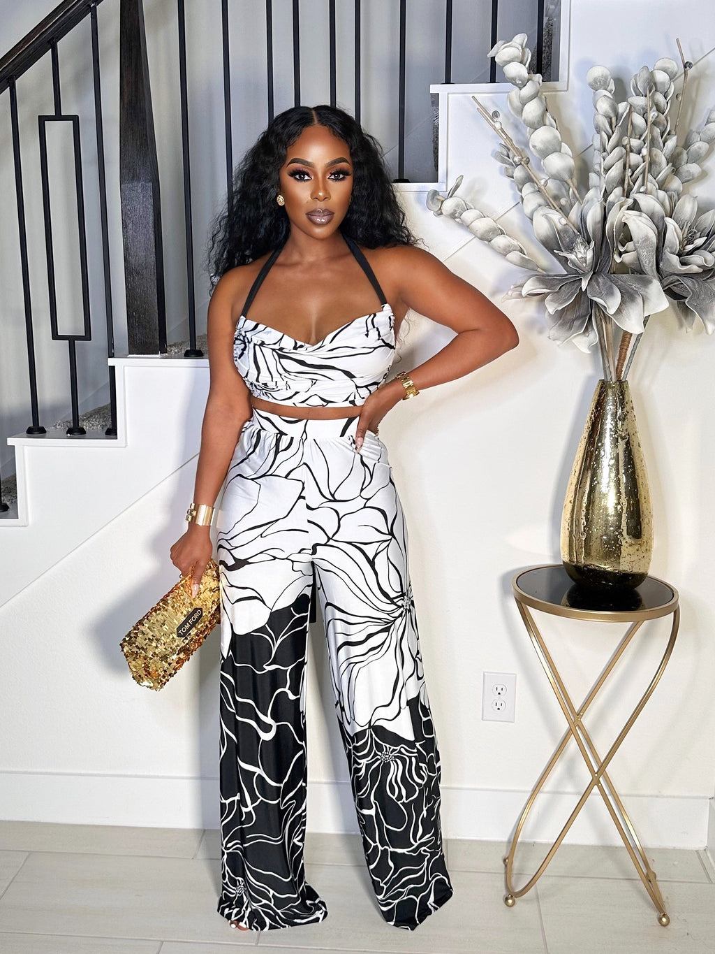 LET ME LOVE YOU BACKLESS PANTS SET