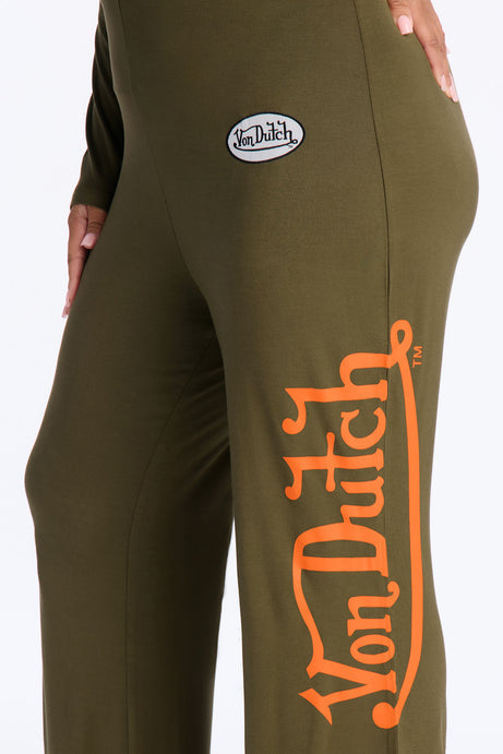 Von Dutch Babe Flare Leg Jumpsuit