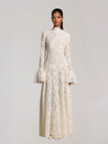 Ferith Bell Sleeve Lace Maxi Dress