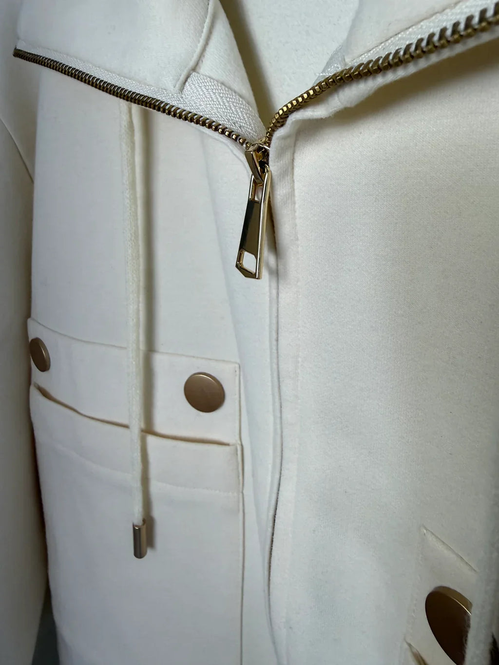 MONACO - Luxury Zip Up Co-Ord (Cream)