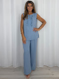 Tassel V-Neck Tunic Style Trouser Co-Ord (4 Colours)